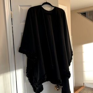 Cozy black long wrap
